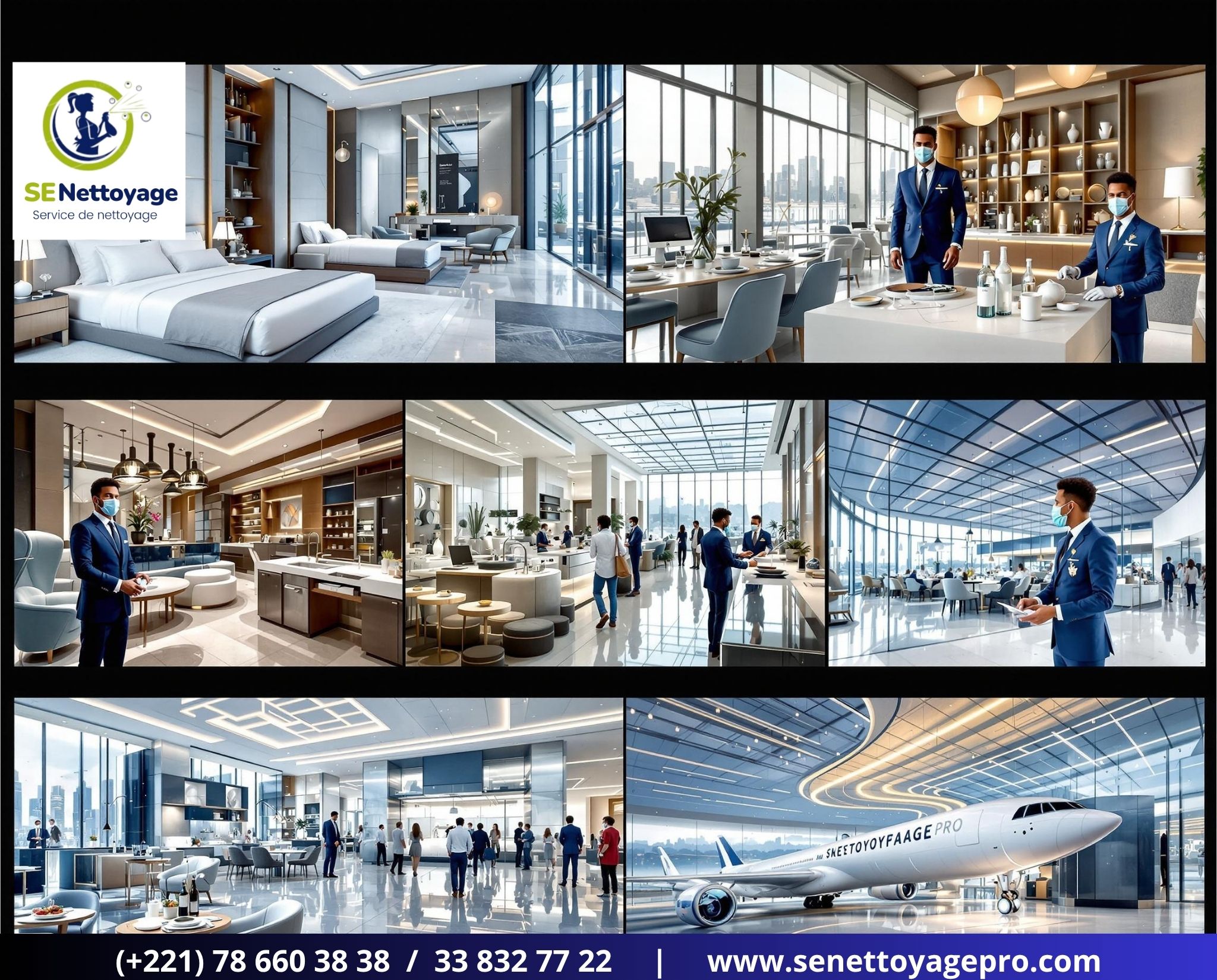 Boostez Votre Image avec un Nettoyage Professionnel Haut de Gamme - Hôtels, Restaurants, Banques, Aéroports & Grandes Surfaces – SeNettoyage Pro Vous Offre la Propreté Parfaite - Dakar - SENEGAL