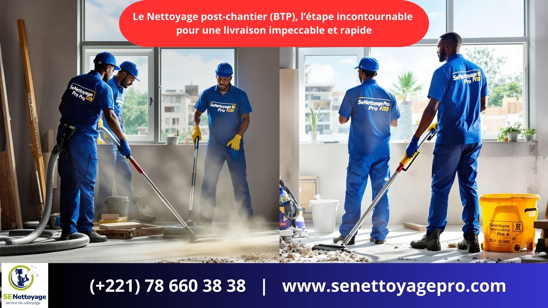 Senettoyage pro - Le Nettoyage Post-Chantier - BTP - nettoyage apres chantier - Dakar - Senegal